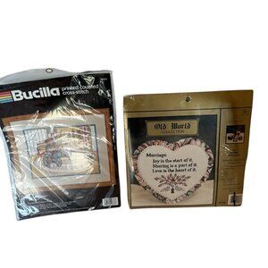 Bucilla "Grandmas Attic" & Old World Collection Marriage Cross-Stitch Kits